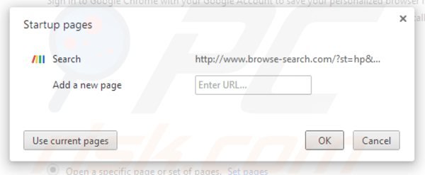 Usuwanie browse-search.com ze strony domowej Google Chrome