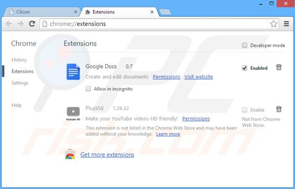 Usuwanie reklam contextfree z Google Chrome krok 2