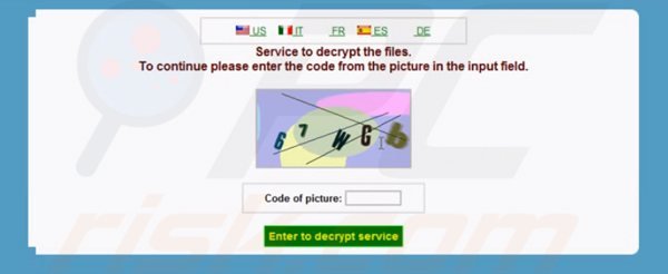 Ochrona captcha strony cryptowall