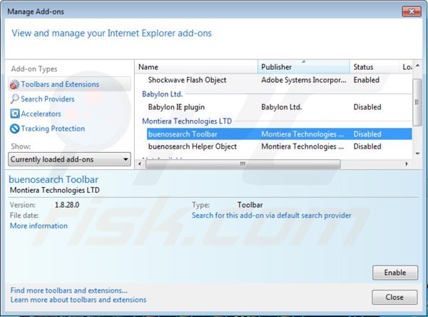 Usuwanie enhanced-search.com z rozszerzeń Internet Explorer