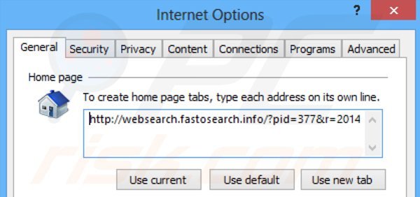Usuwanie websearch.fastosearch.info ze strony domowej Internet Explorer