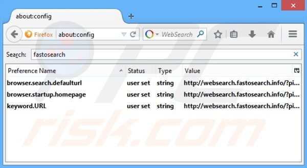 Usuwanie websearch.fastosearch.info z domyślnej wyszukiwarki Mozilla Firefox