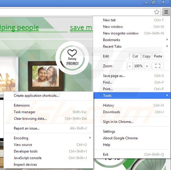 Usuwanie GenesisOffers z Google Chrome krok 1