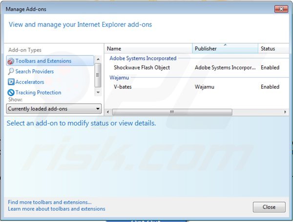 Usuwanie reklam interyield z Internet Explorer krok 2