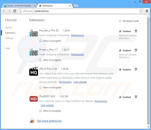 Usuwanie media play air + z Google Chrome krok 2