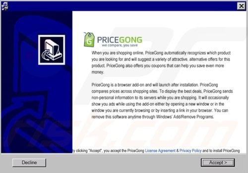 Instalator adware pricegong