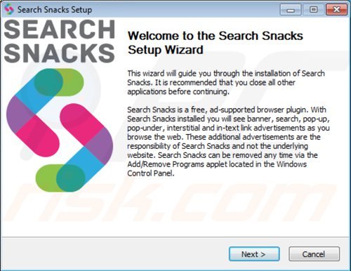 Instalator adware search snacks