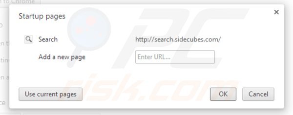 Usuwanie search.sidecubes.com ze strony domowej Google Chrome