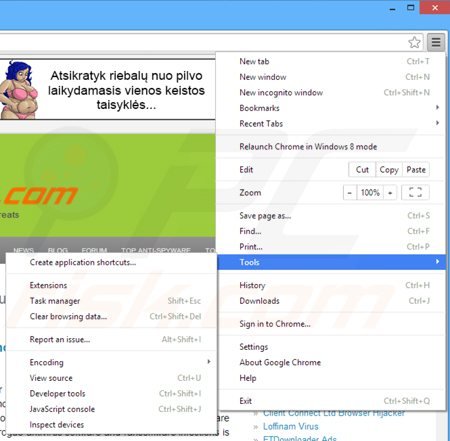 Usuwanie reklam today's best online deals z Google Chrome krok 1