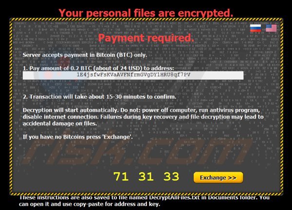 Strona płatności ransomware citroni