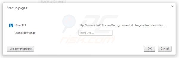 Usuwanie istart123.com ze strony domowej Google Chrome