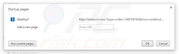 Usuwanie istartsurf.com ze strony domowej Google Chrome