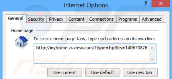 Usuwanie myhome.vi-view.com ze strony domowej Internet Explorer