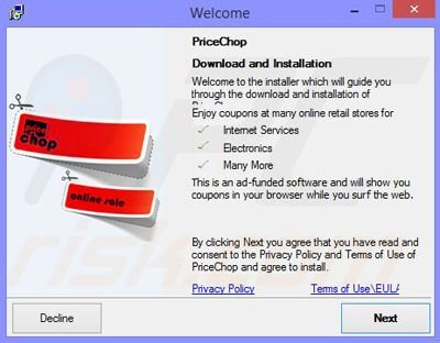 Instalator adware PriceChop