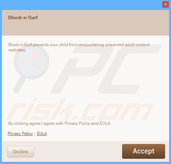 Instalator adware blockandsurf przykład 2 
