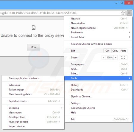 Usuwanie reklam browsers apps + z Google Chrome krok 1