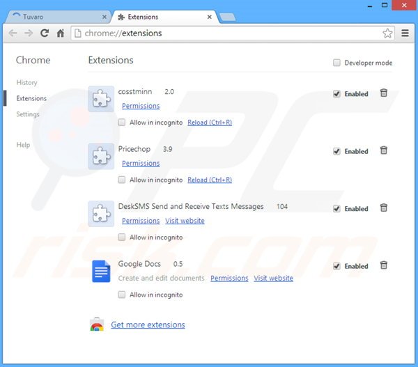 Usuwanie reklam Easy Deals z Google Chrome krok 2