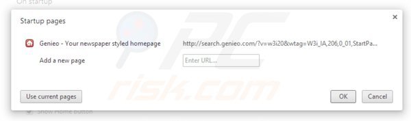 Usuwanie search.genieo.com ze strony domowej Google Chrome