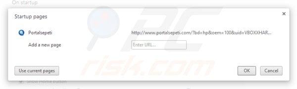 Usuwanie portalsepeti.com ze strony domowej Google Chrome