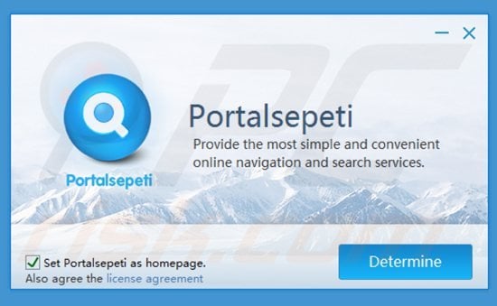 Instalator porywacza przeglądarki portalsepeti.com