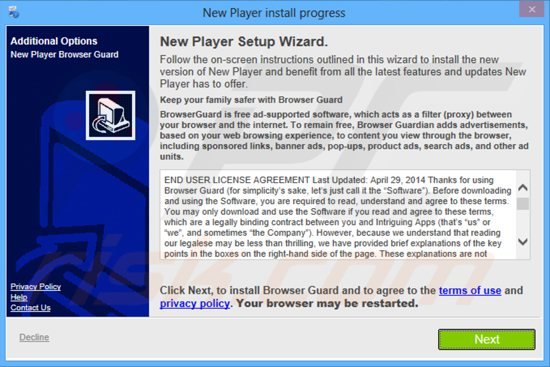 Instalator adware browser guard