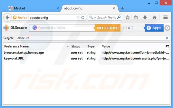 Usuwanie przekierowania dlsecure z domyślnej wyszukiwarki Mozilla Firefox