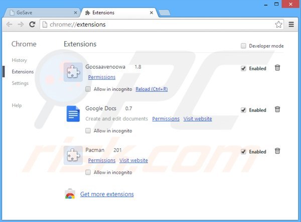 Usuwanie reklam MySafeProxy z Google Chrome krok 2