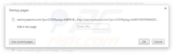 Usuwanie start.mysearchs.com ze strony domowej Google Chrome