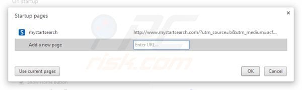 Usuwanie mystartsearch.com ze strony domowej Google Chrome