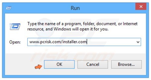 Windows 8 pobieranie instalatora za pomocą polecenia Uruchom