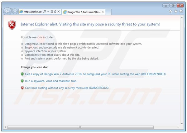 rango win7 antivirus 2014 blokujący dostęp do Internetu