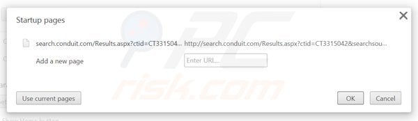 Usuwanie search.conduit.com ze strony domowej Google Chrome