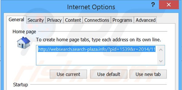 Usuwanie websearch.search-plaza.info ze strony domowej Internet Explorer