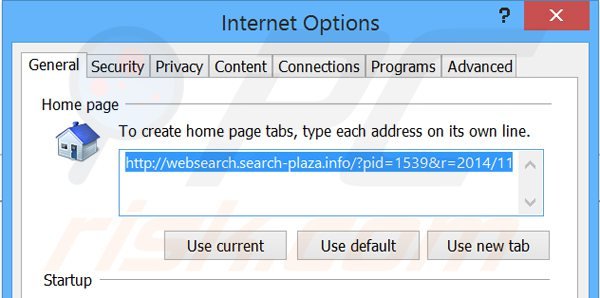 Usuwanie websearch.search-plaza.info ze strony domowej Internet Explorer