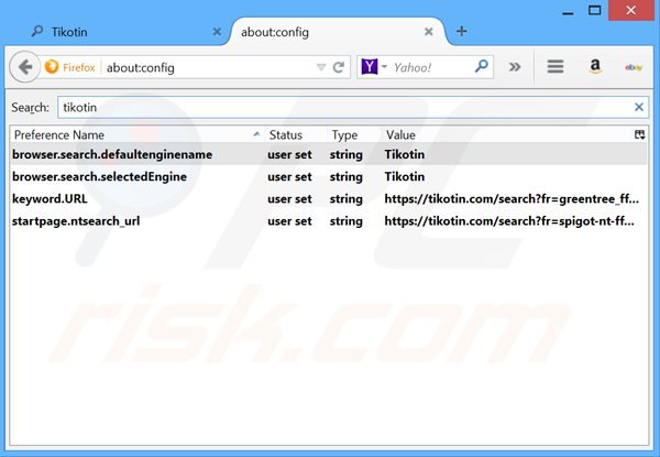 Usuwanie tikotin.com z domyślnej wyszukiwarki Mozilla Firefox