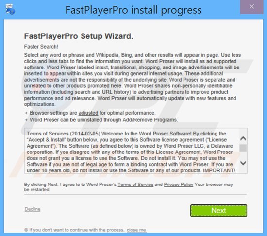 Instalator adware wordproser