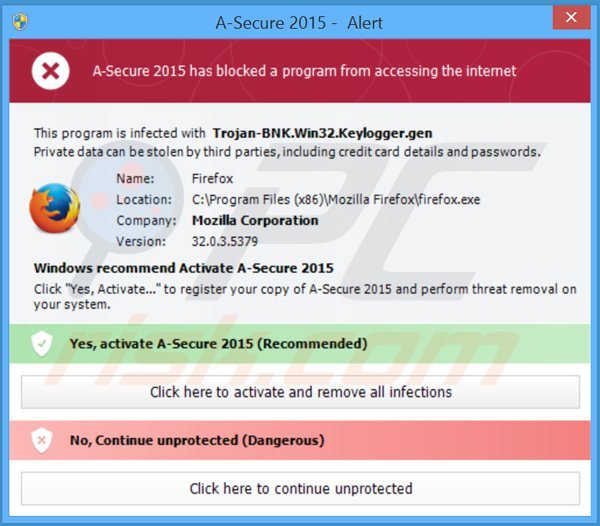 a-secure 2015 blokujący wykonywanie zainstalowanych programów