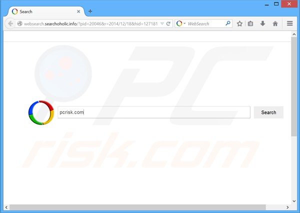 porywacz przeglądarki websearch.searchoholic.info