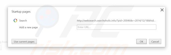 Usuwanie websearch.searchoholic.info ze strony domowej Google Chrome