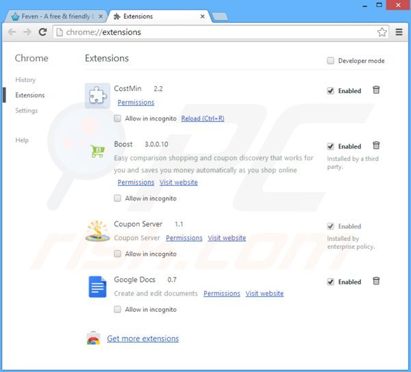 Usuwanie powiązanych rozszerzeń showpass smartbar z Google Chrome