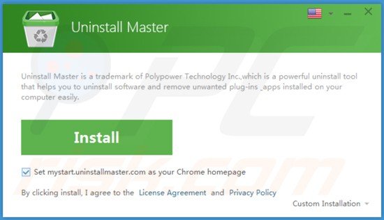 Zwodnicza konfiguracja instalacji stosowana w dystrybucji Uninstall Master