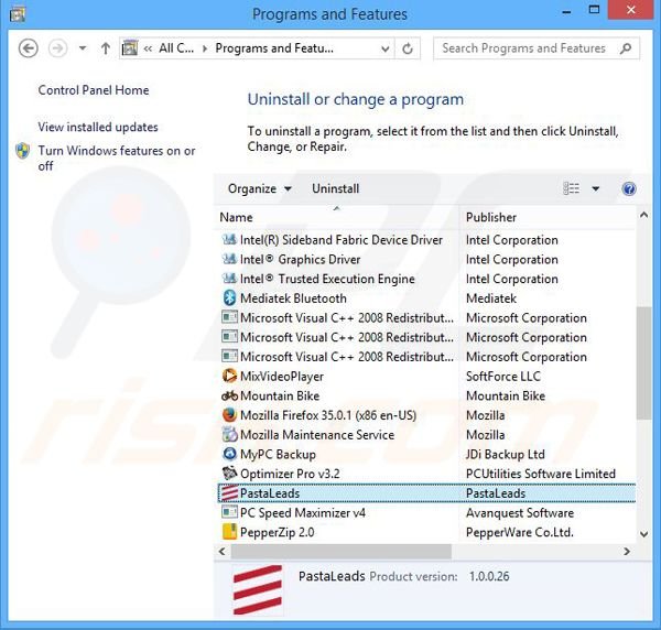 NoProblemPPC adware uninstall via Control Panel