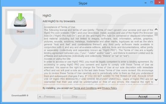 HDtube adware installer