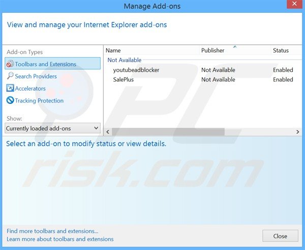 removing infonaut ads from Internet Explorer step 2