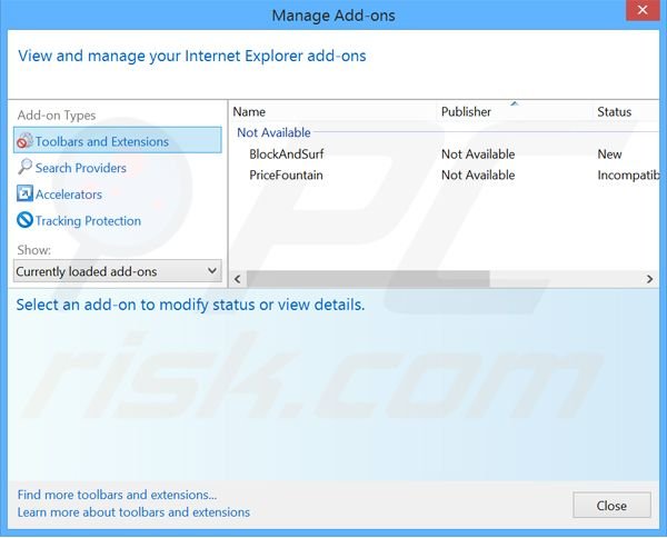 Removing palikan.com related Internet Explorer extensions