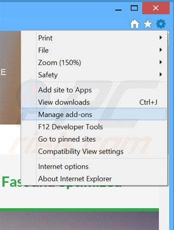 Removing unico browser adware from Internet Explorer step 1