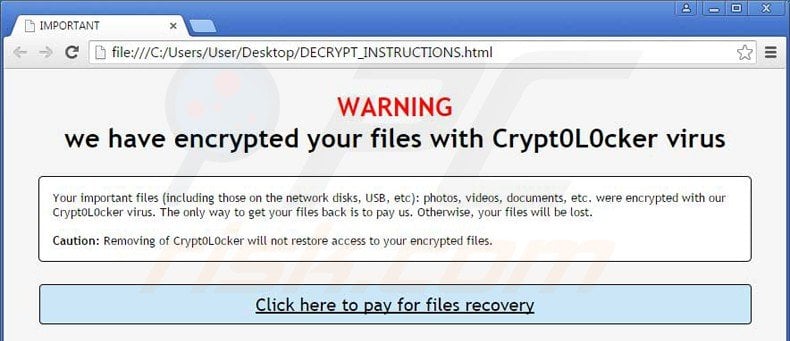 Crypt0L0cker virus