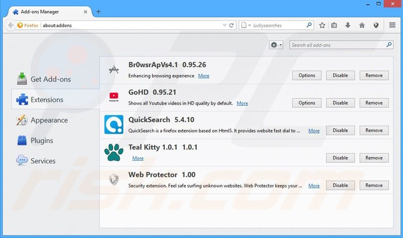 Removing Deals Avenue ads from Mozilla Firefox step 2