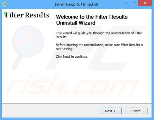 Filter Results adware installer