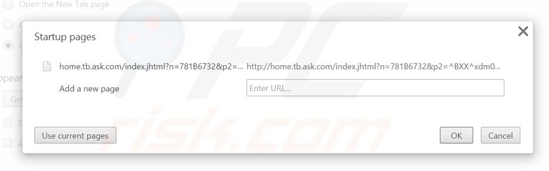 Removing home.tb.ask.com from Google Chrome homepage